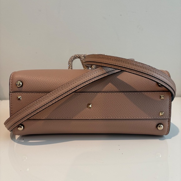 Valentino VSLING Small Rhinestone Leather Top-Handle Bag - Picture 6 of 6